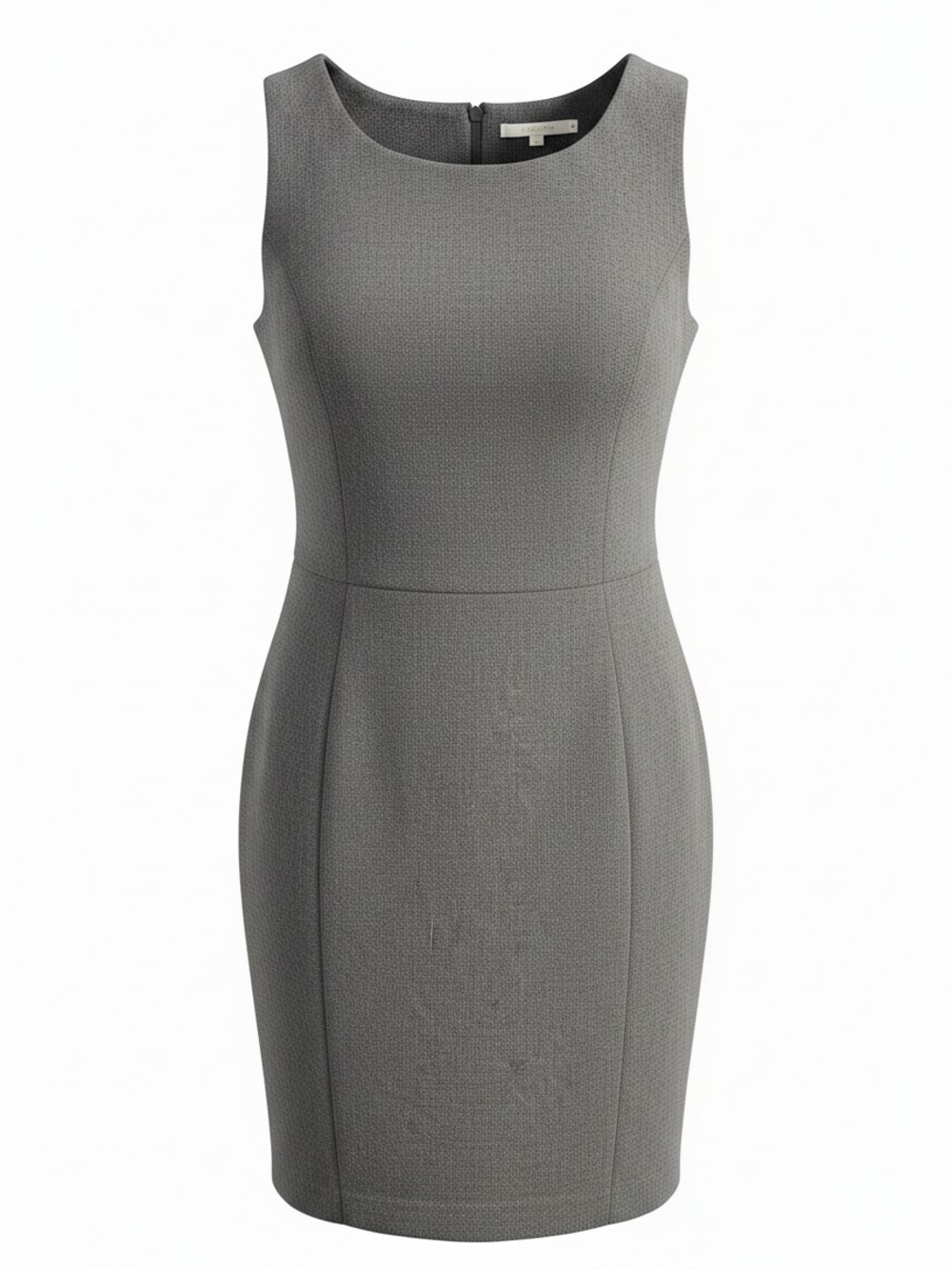 Source Unknown Sleek Gray Sleeveless Sheath Dress